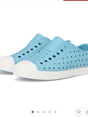 Native Jefferson Shoes Kids Flux Blue/Shell White Slip-On Water Shoes